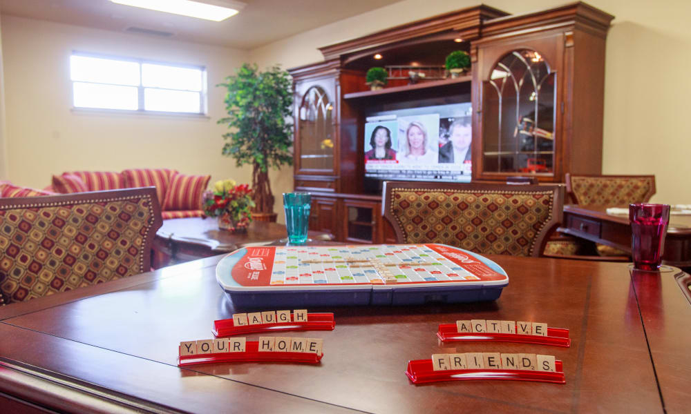 Play games like Scrabble with friends at El Dorado Estates