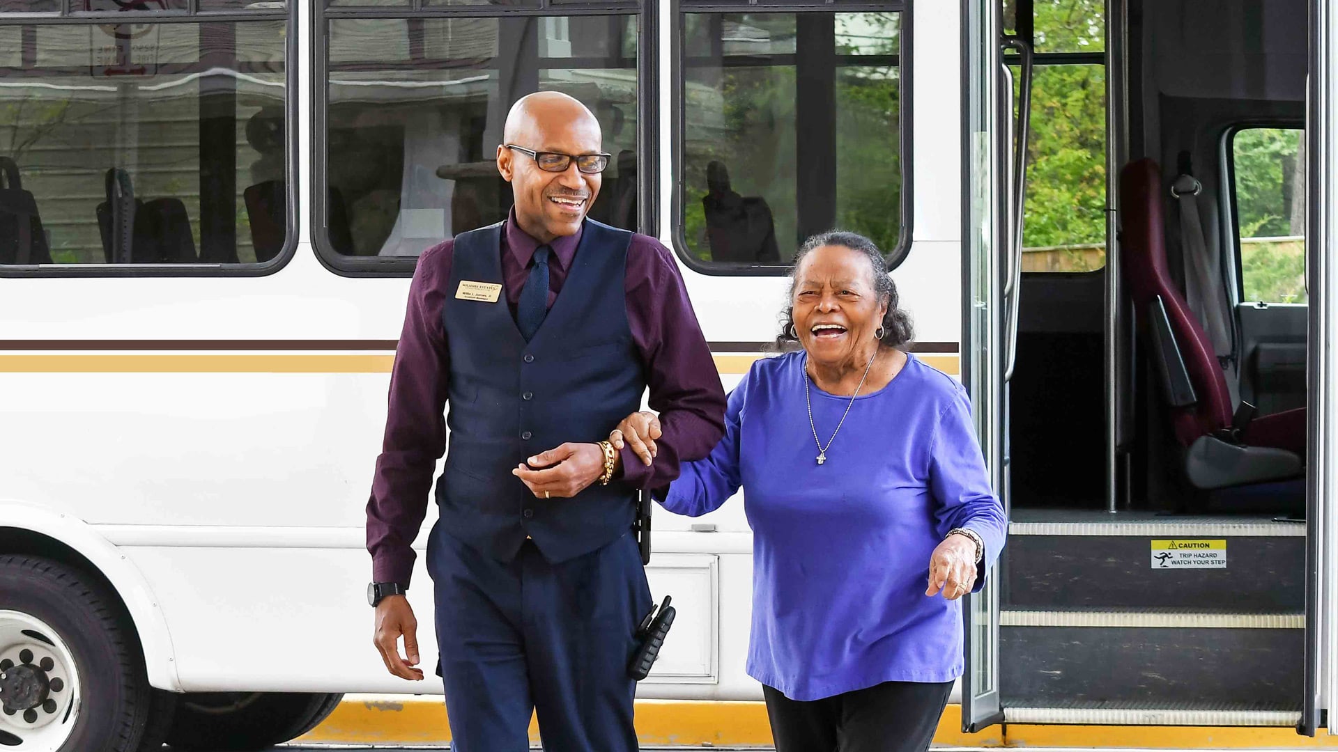El Dorado Estates residents on bus