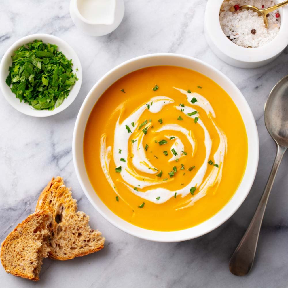 El Dorado Estates butternut squash soup and bread